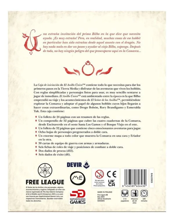 El Anillo Único 2a Edición Caja De Inicio Rol En Español - Image 2