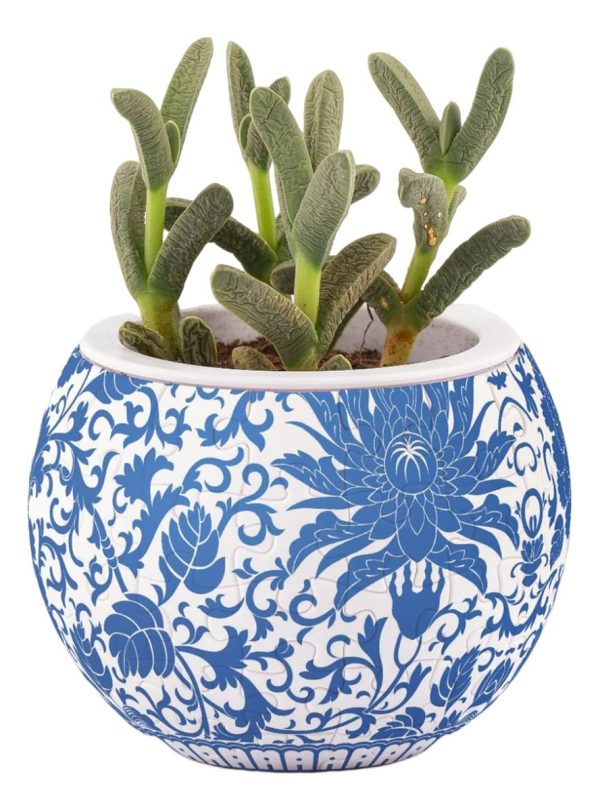 Rompecabezas 3d Maceta Estilo Flores Oriental 80 Pzas Pintoo