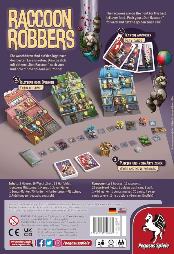 Raccoon Robbers Juego De Mesa En Inglés - Pegasus Spiele - Image 2